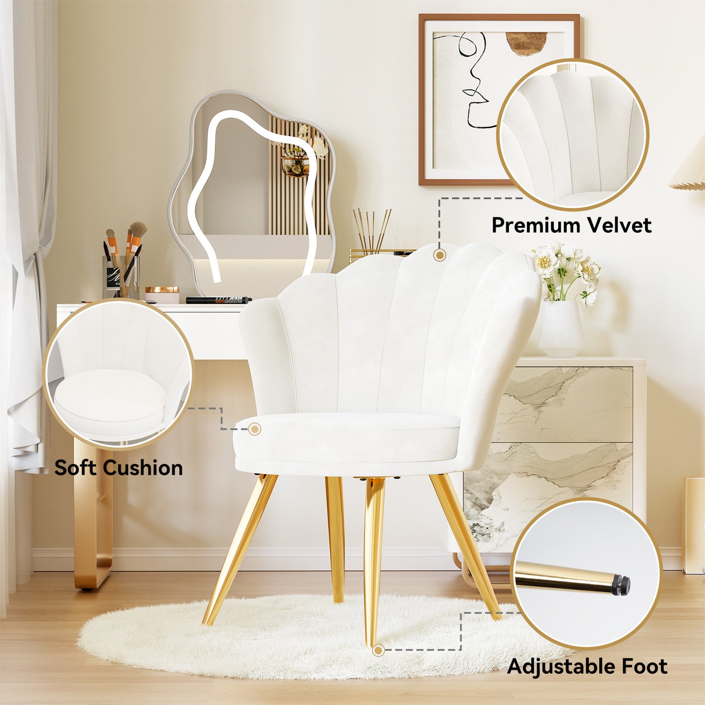 Luxe Divine Collection ~ Premium Velvet Accent Chair, Multiple Colors