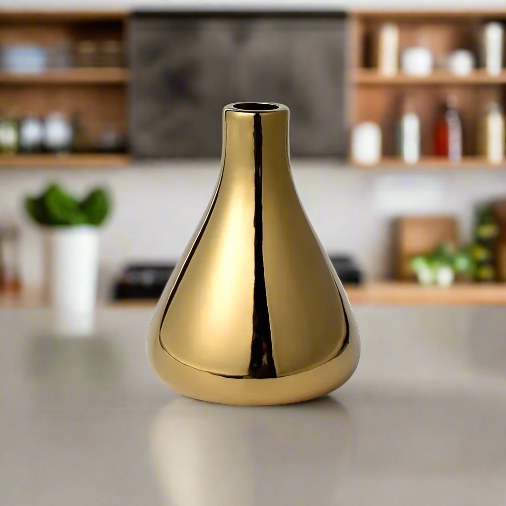 Luxe Divine Collection ~ Luxury Plated Gold Vase, Sold Separately