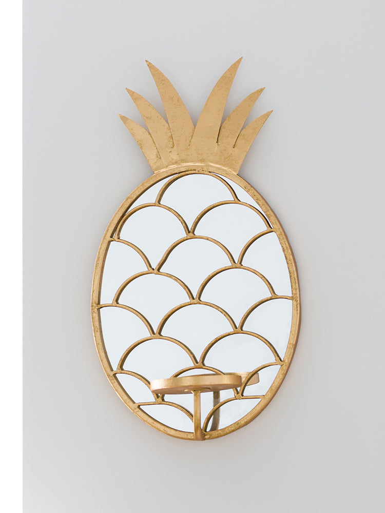Luxe Divine Collection ~ Candlestick Luxury Wrought Iron Pineapple Shaped Wall Decoration