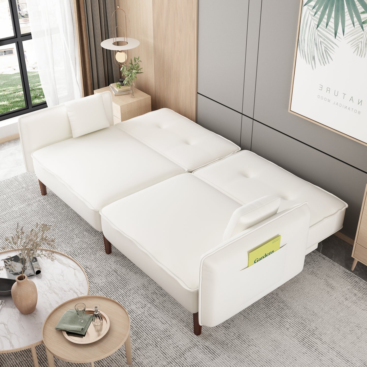 Luxe Divine Collection ~ White Cotton/Linen Sofabed