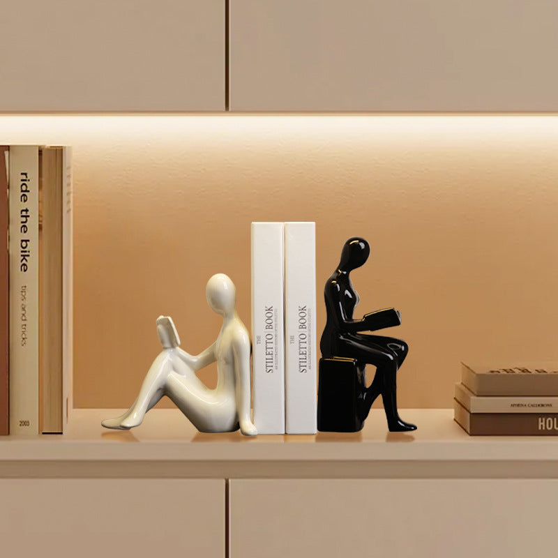 Luxe Divine Collection ~ Modern Bookends Character Ornaments for Home Decor Set