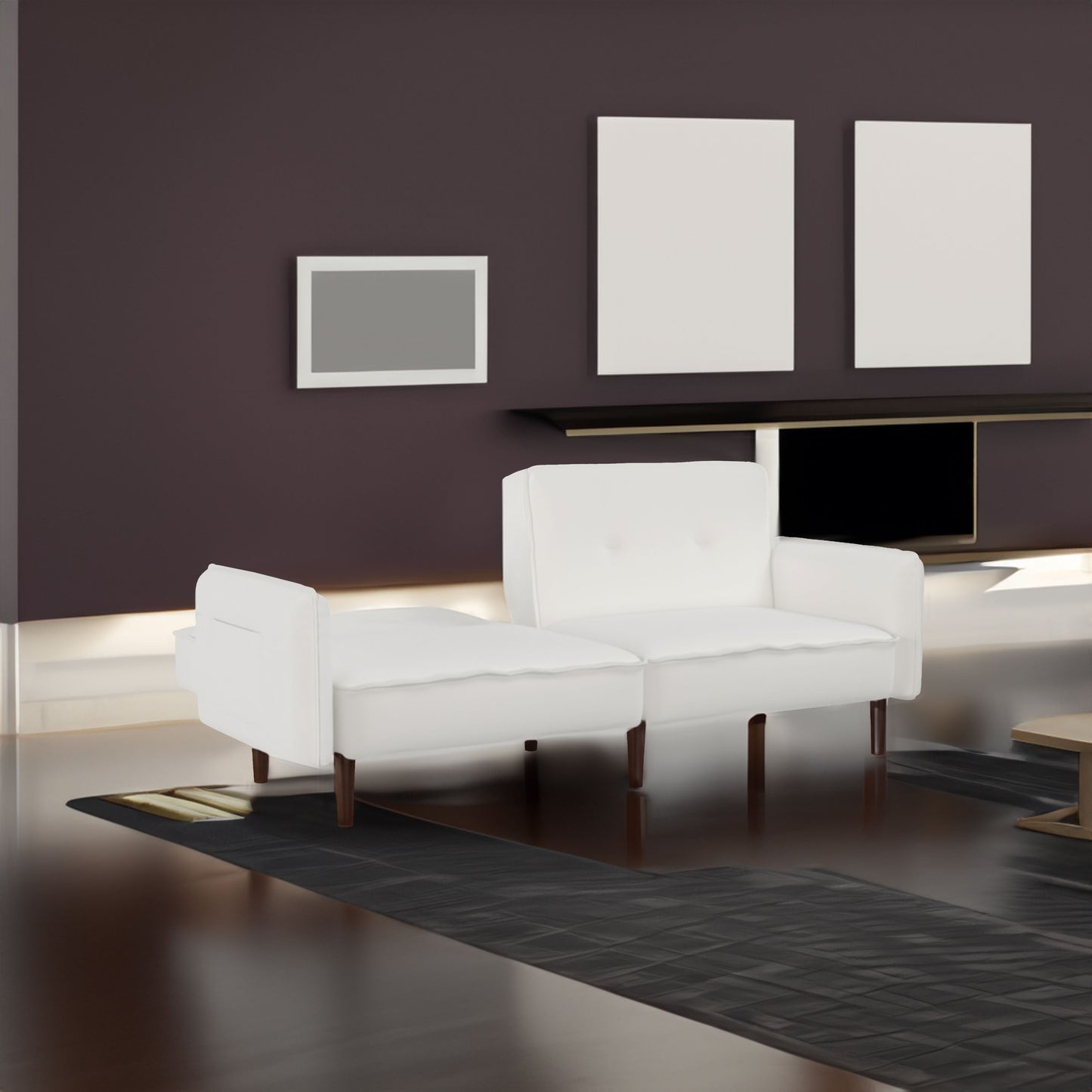 Luxe Divine Collection ~ White Cotton/Linen Sofabed
