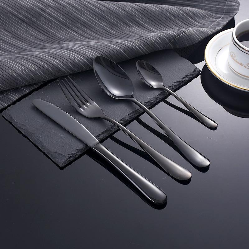 Luxe Divine Collection ~ Gold Tableware Set Stainless Steel Cutlery Set 4 Gold Knife Cutlery Cutlery Dinner Package European Style