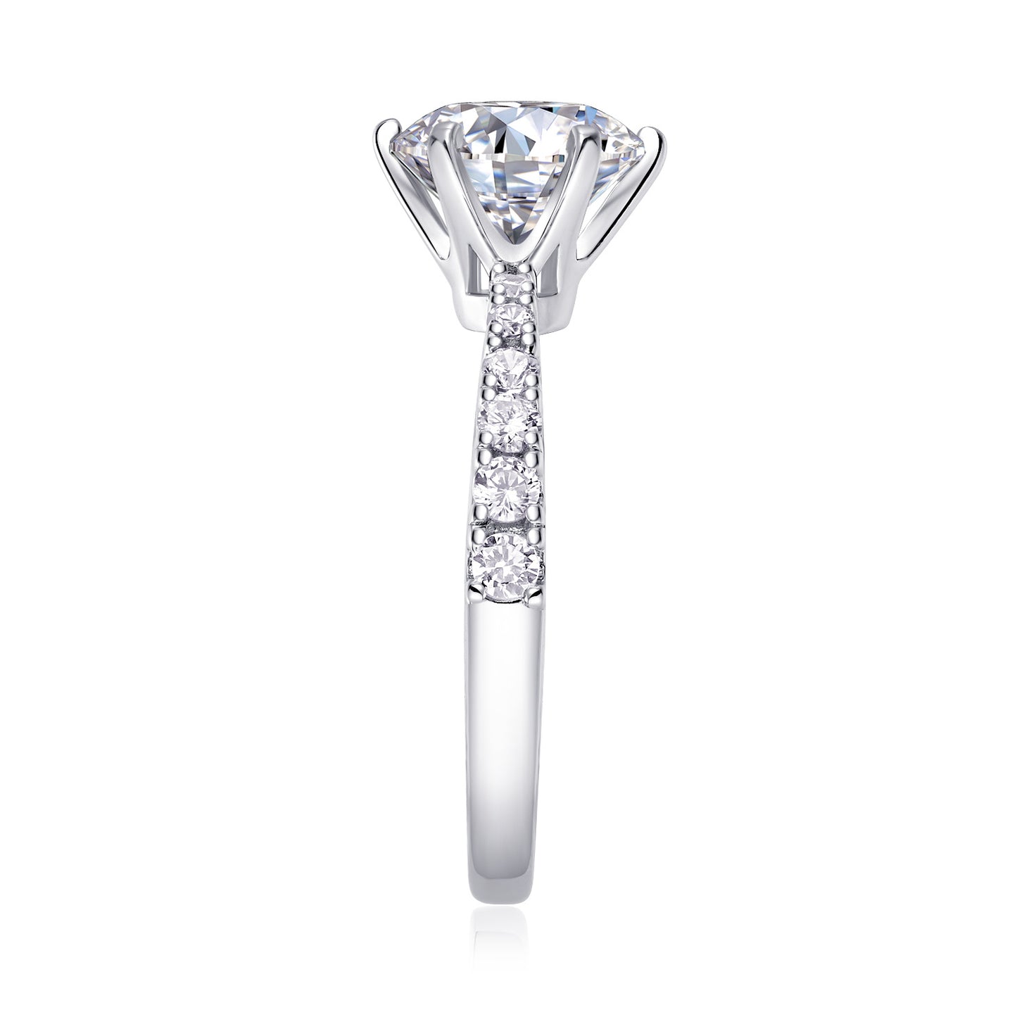 Luxe Divine Collection ~ Large Moissanite Silver Ring