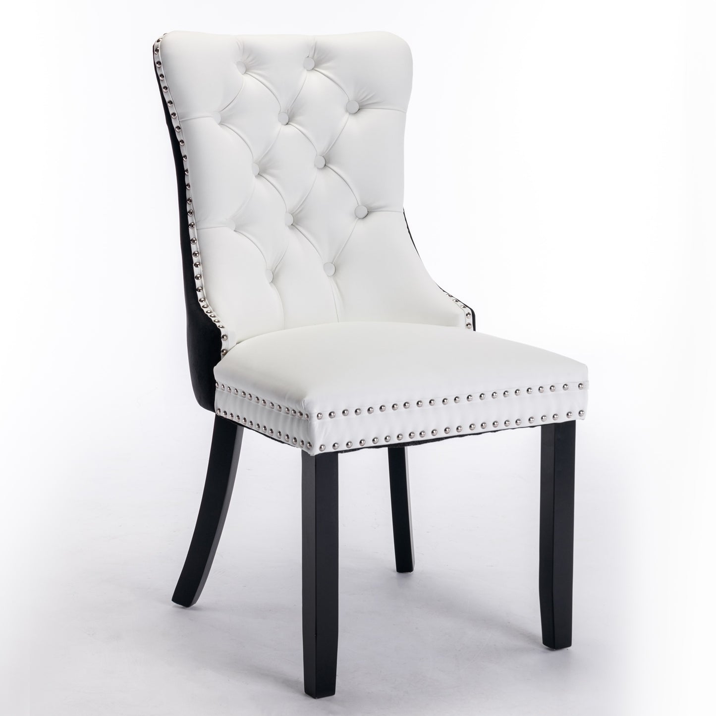 Luxe Divine Collection ~ Modern Tufted Solid Wood PU Velvet Chair