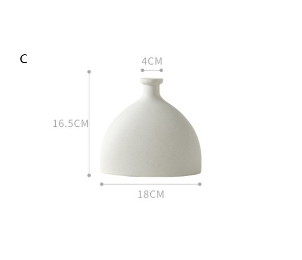 Luxe Divine Collection ~ Nordic Home Decor Ceramic White Vases Minimalistic Decor