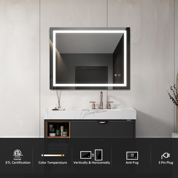 Luxe Divine Collection ~ LED Lighting Bathroom or other Wall Mounted Mirror 36x28in