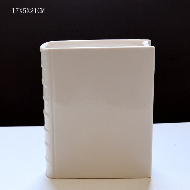Luxe Divine Collection ~ Book Vase - Ceramic, Cute & for Home Decor, with Flower & Shelf Options