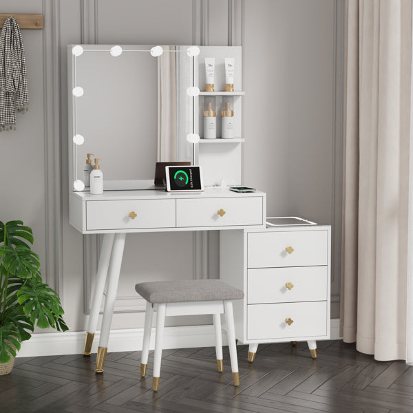 Luxe Divine Collection ~ White Vanity Dressing Table Set