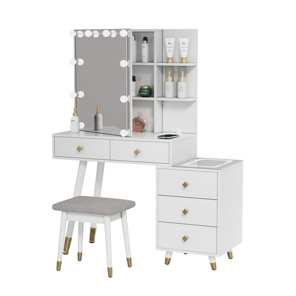 Luxe Divine Collection ~ White Vanity Dressing Table Set