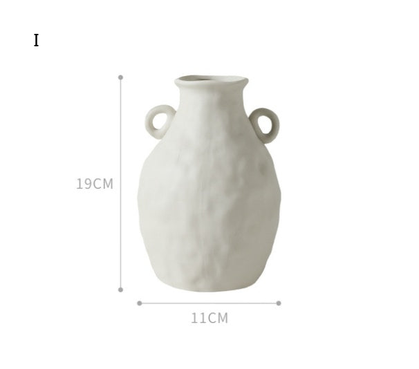 Luxe Divine Collection ~ Nordic Home Decor Ceramic White Vases Minimalistic Decor