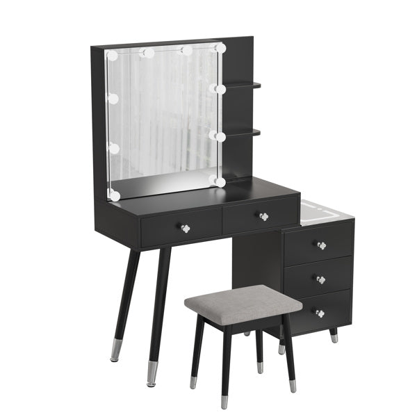 Luxe Divine Collection ~ Black Vanity Dressing Table Set