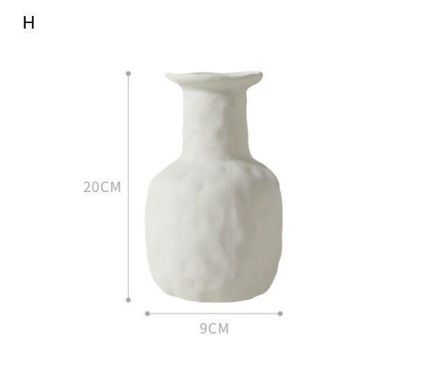 Luxe Divine Collection ~ Nordic Home Decor Ceramic White Vases Minimalistic Decor