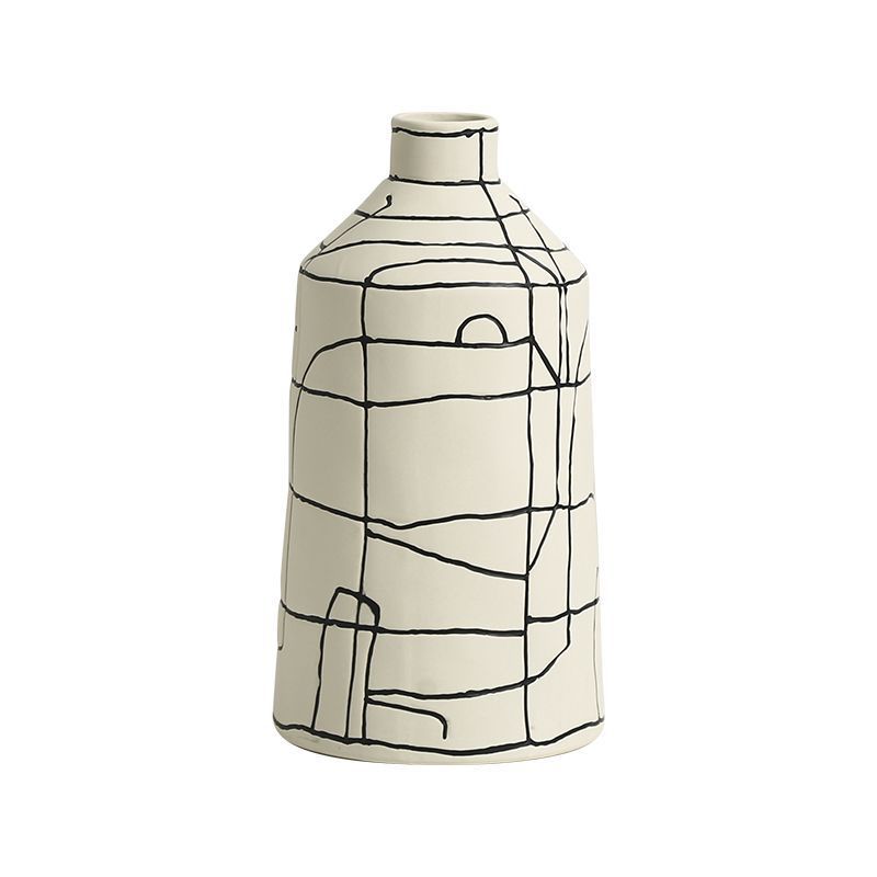 Luxe Divine Collection ~ Italian Minimalist Hand-painted Ceramic Vase