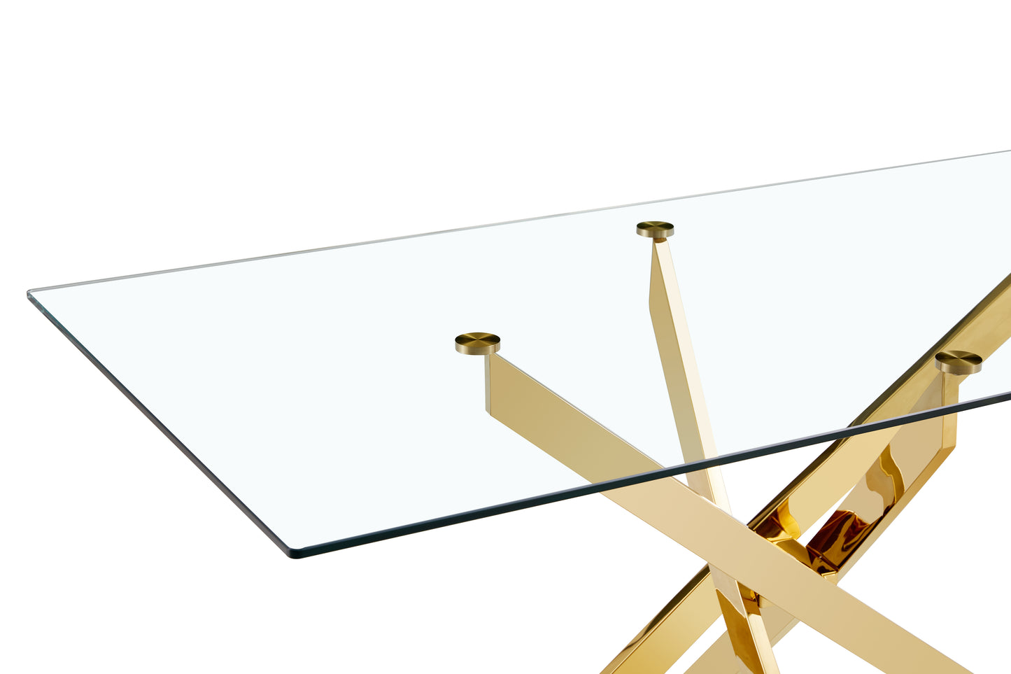 Luxe Divine Collection ~ Clear Glass Gold Table