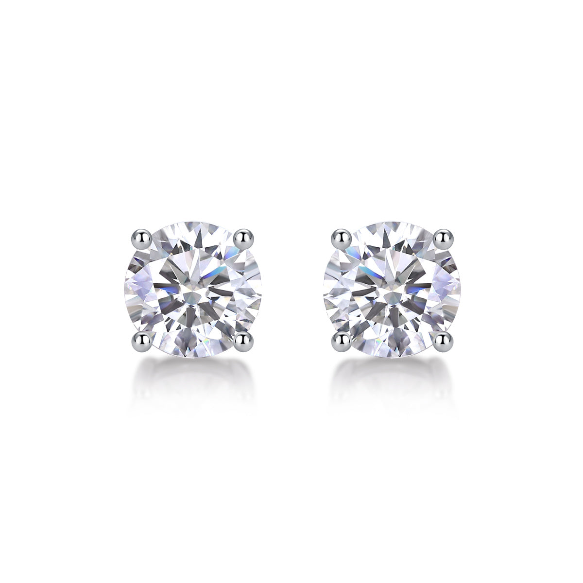 Luxe Divine Collection ~ Moissanite Silver Stud Earrings