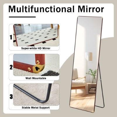 Luxe Divine Collection ~ Floor Full-length Mirror or Wall Mirror, 65 X 23.2