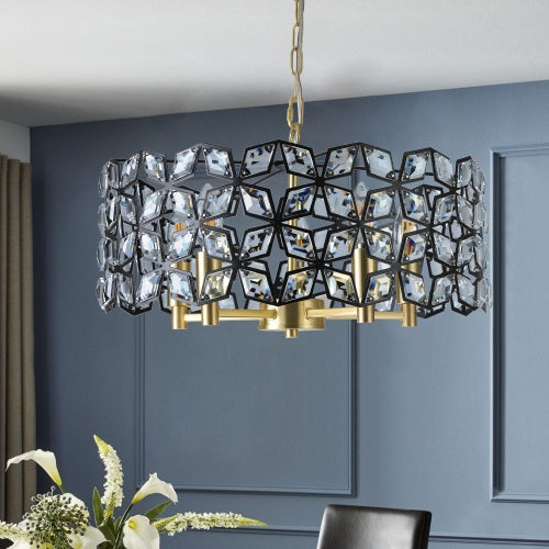 Luxe Divine Collection ~ Modern Crystal Chandelier, Suitable For Living Room Round Crystal Lamp Luxury Home Decoration Lamp