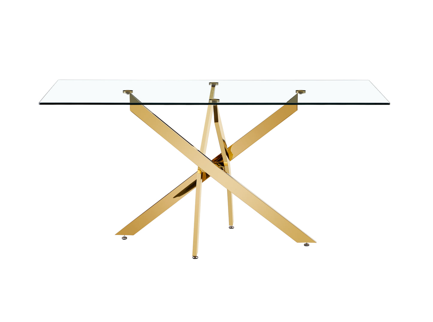 Luxe Divine Collection ~ Clear Glass Gold Table
