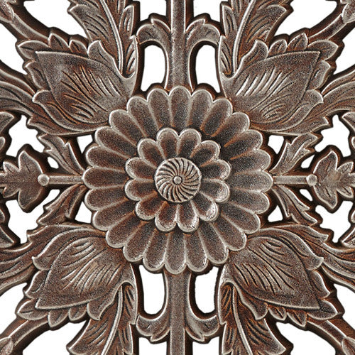 Luxe Divine Collection ~ Distressed Carved Wood 2-piece Wall Decor Set