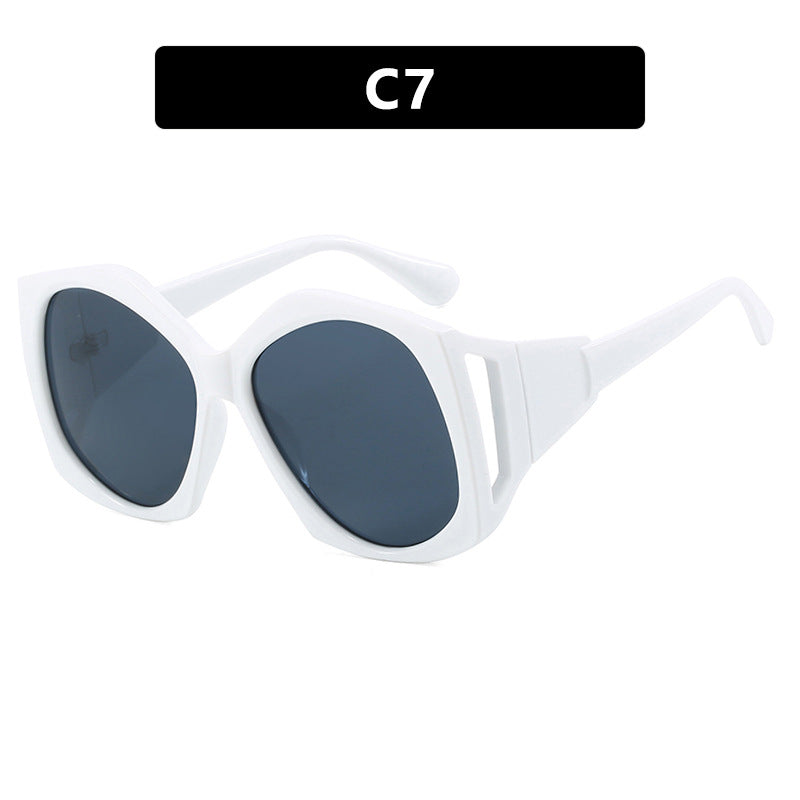 Luxe Divine Collection ~ Large Frame Irregular Polygon Sunglasses, Multiple Colors