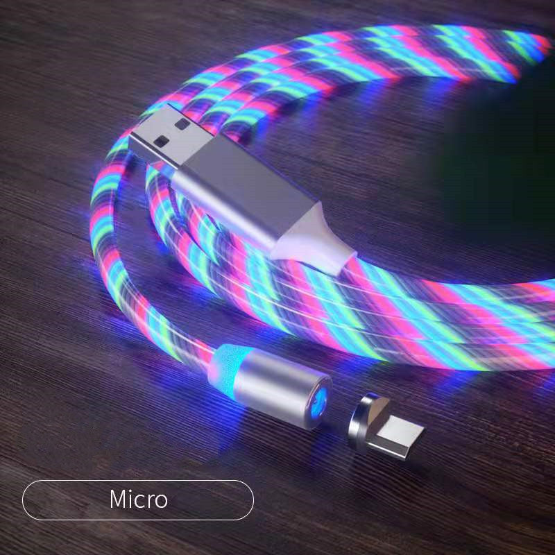 Luxe Divine Collection ~ Magnetic Charging Cable Streamer Fast Charging Cable Lighting, in Micro, USB Cable, LED, Magnet Charger Type-C Cable