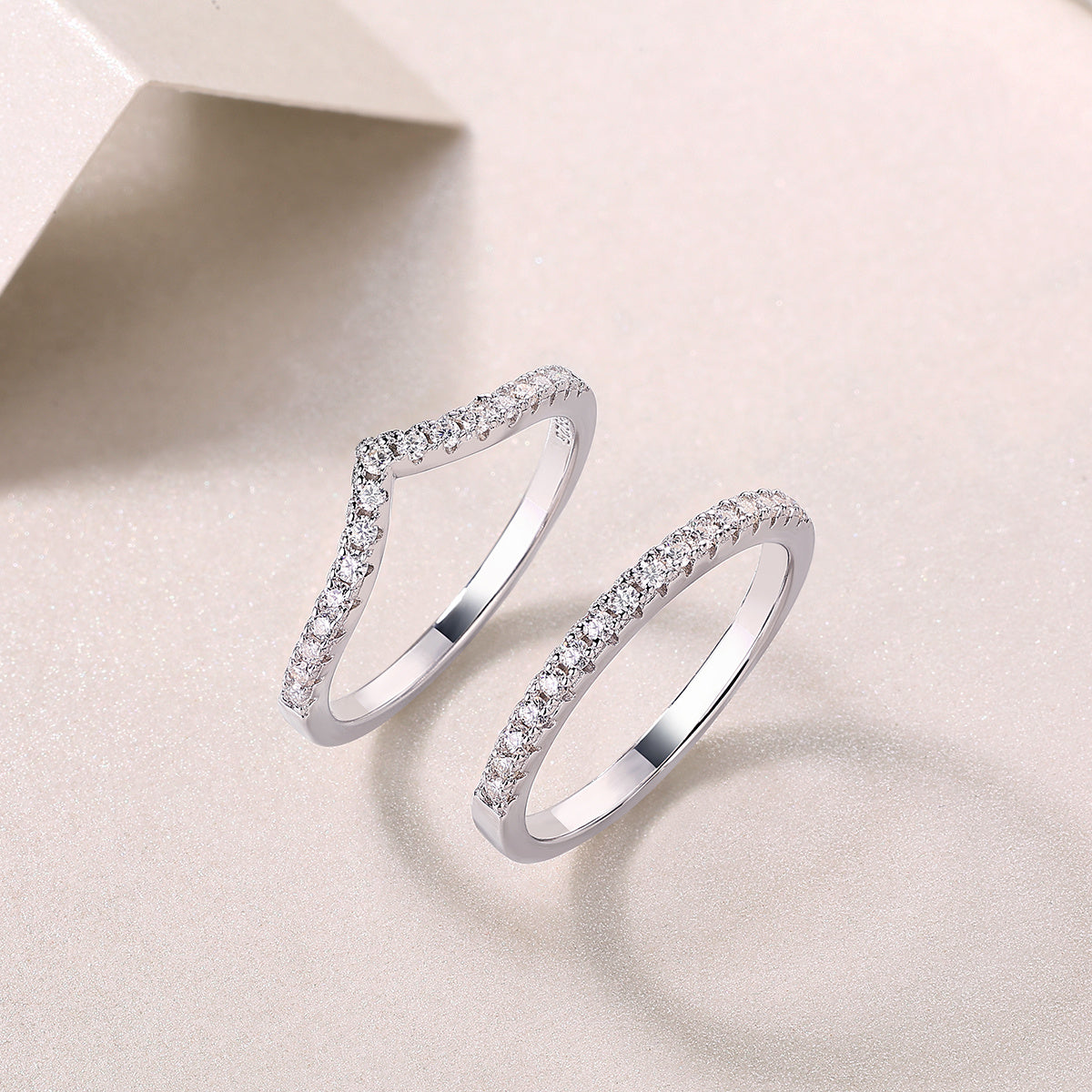 Luxe Divine Collection ~ Crown Diamond Moissanite Silver Ring