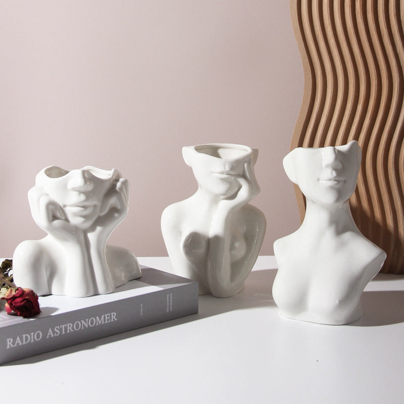 Luxe Divine Collection ~ Human Body Shape Ceramic Vases Minimalist