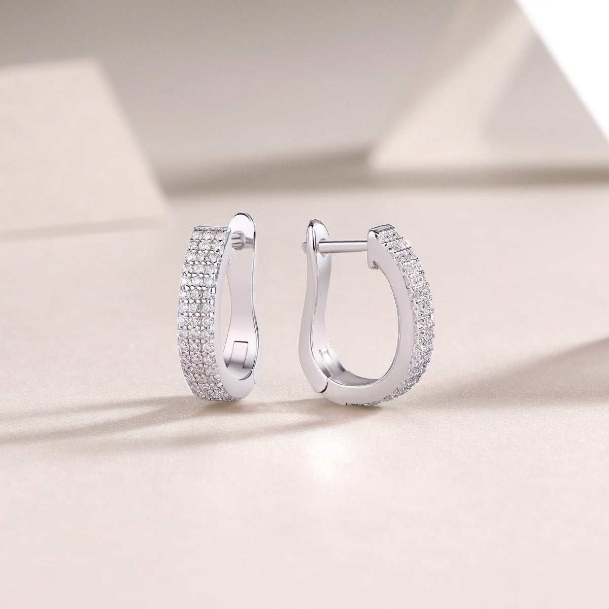 Luxe Divine Collection ~ Moissanite Silver Drop Earrings