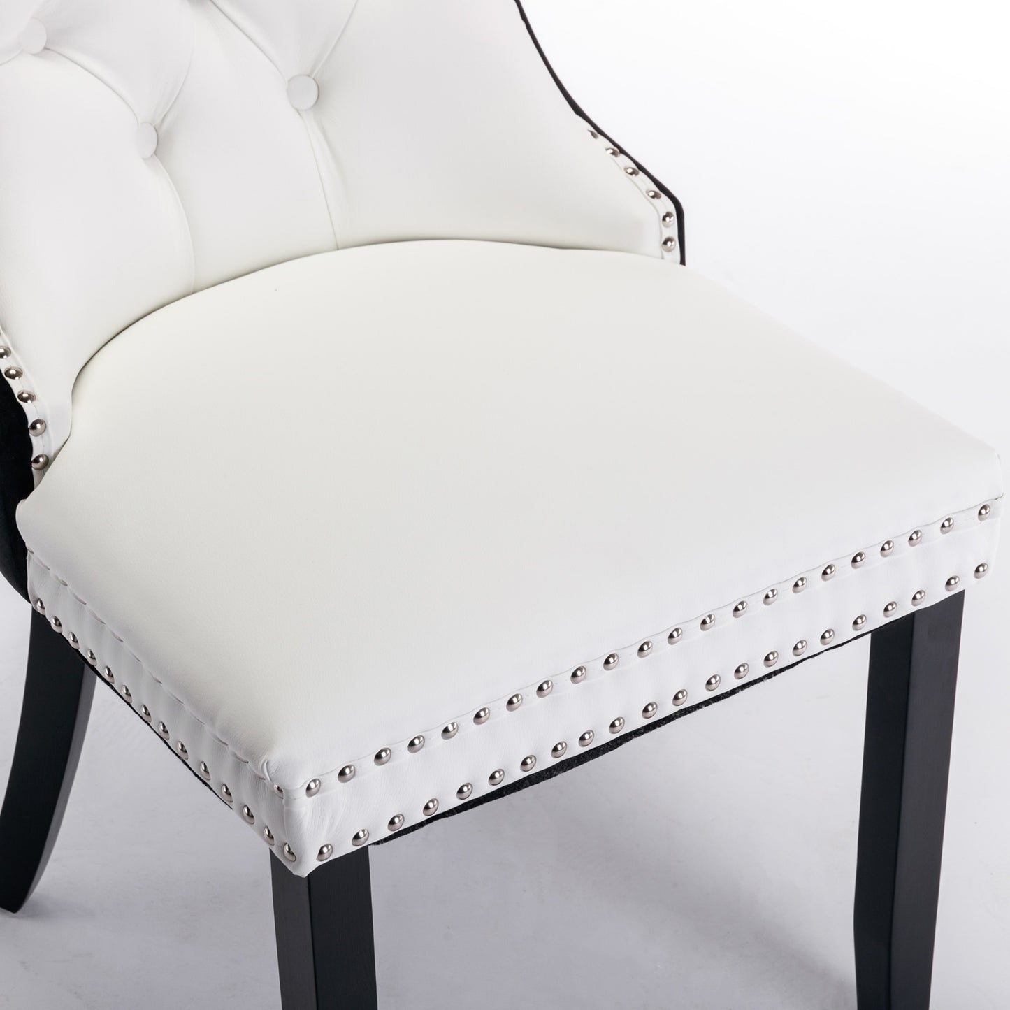 Luxe Divine Collection ~ Modern Tufted Solid Wood PU Velvet Chair