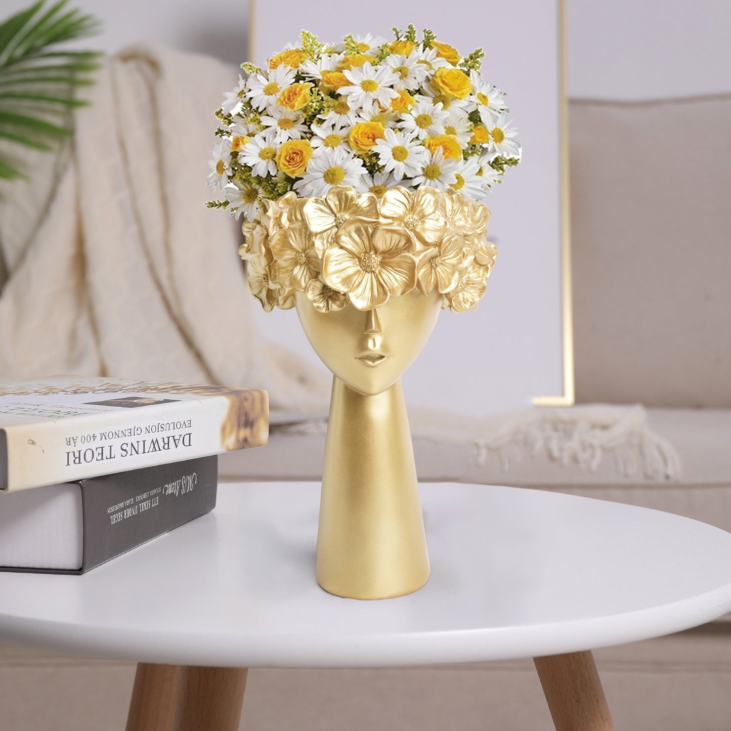 Luxe Divine Collection ~ Gold Flowerpot Home Resin Ornaments