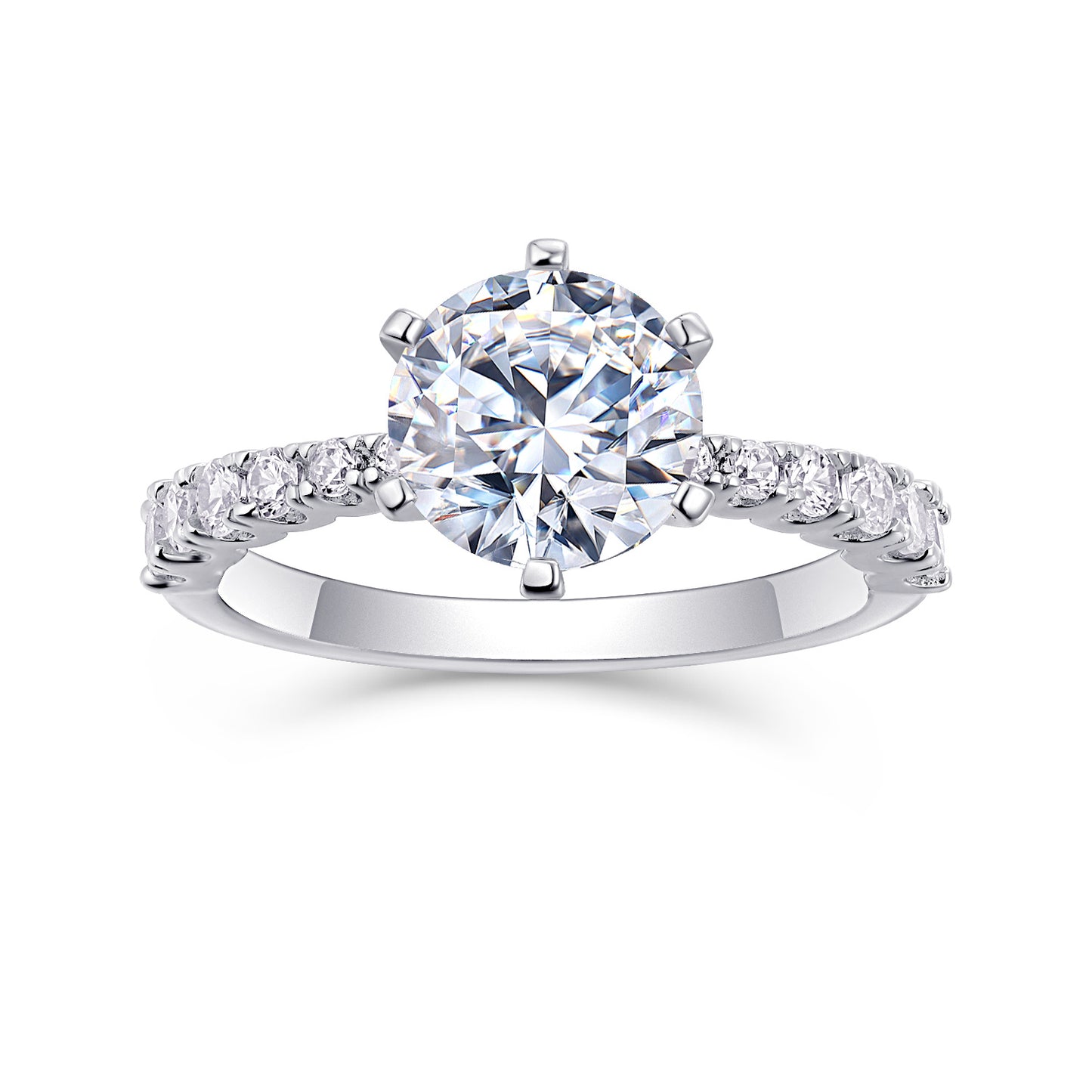 Luxe Divine Collection ~ Large Moissanite Silver Ring