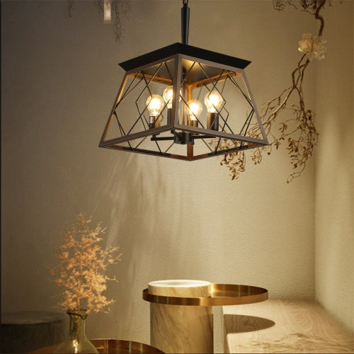Luxe Divine Collection ~ Farmhouse Chandelier 4 Lights Vintage Antique Chandelier Lamps -no Bulbs Incld.