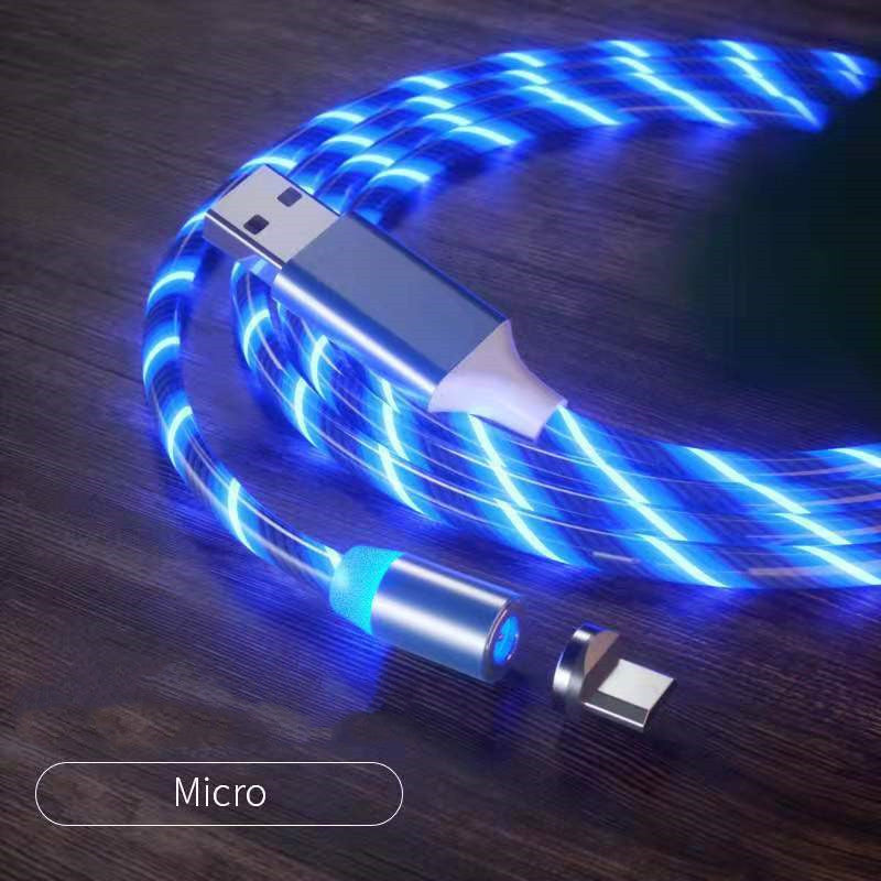 Luxe Divine Collection ~ Magnetic Charging Cable Streamer Fast Charging Cable Lighting, in Micro, USB Cable, LED, Magnet Charger Type-C Cable