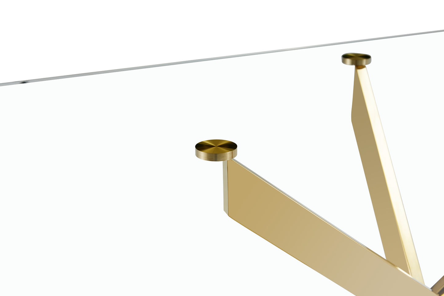 Luxe Divine Collection ~ Clear Glass Gold Table