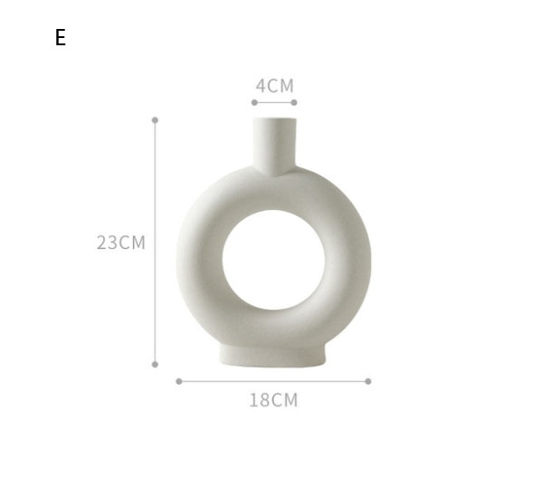 Luxe Divine Collection ~ Nordic Home Decor Ceramic White Vases Minimalistic Decor