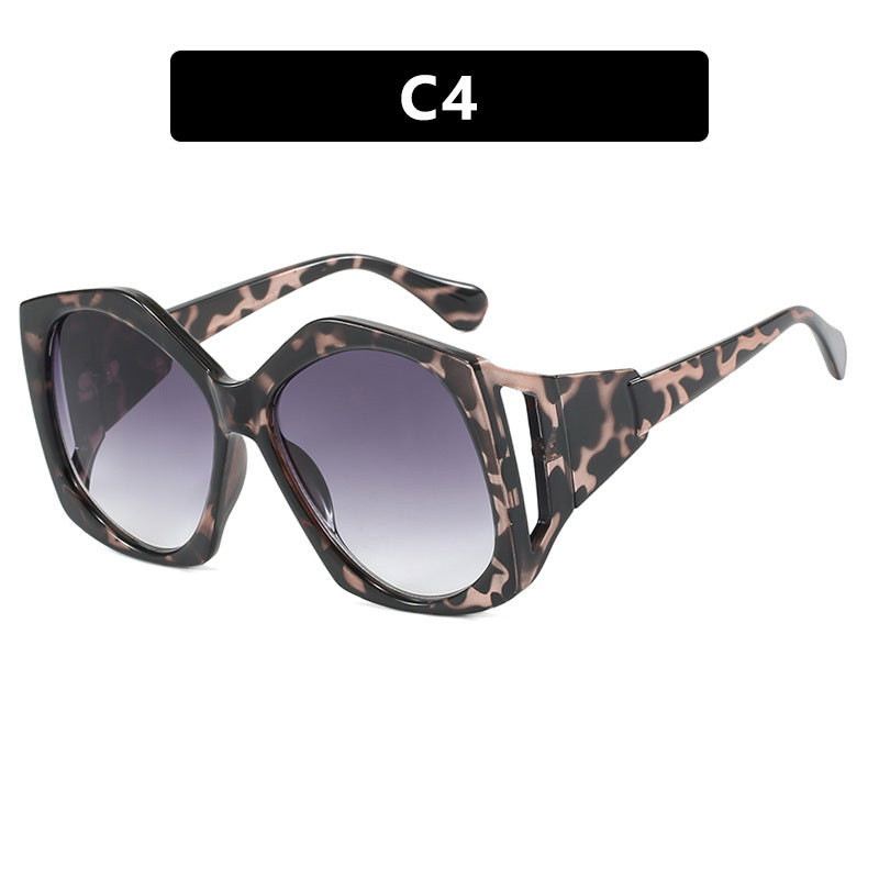Luxe Divine Collection ~ Large Frame Irregular Polygon Sunglasses, Multiple Colors