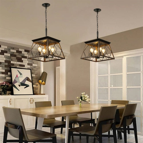 Luxe Divine Collection ~ Farmhouse Chandelier 4 Lights Vintage Antique Chandelier Lamps -no Bulbs Incld.