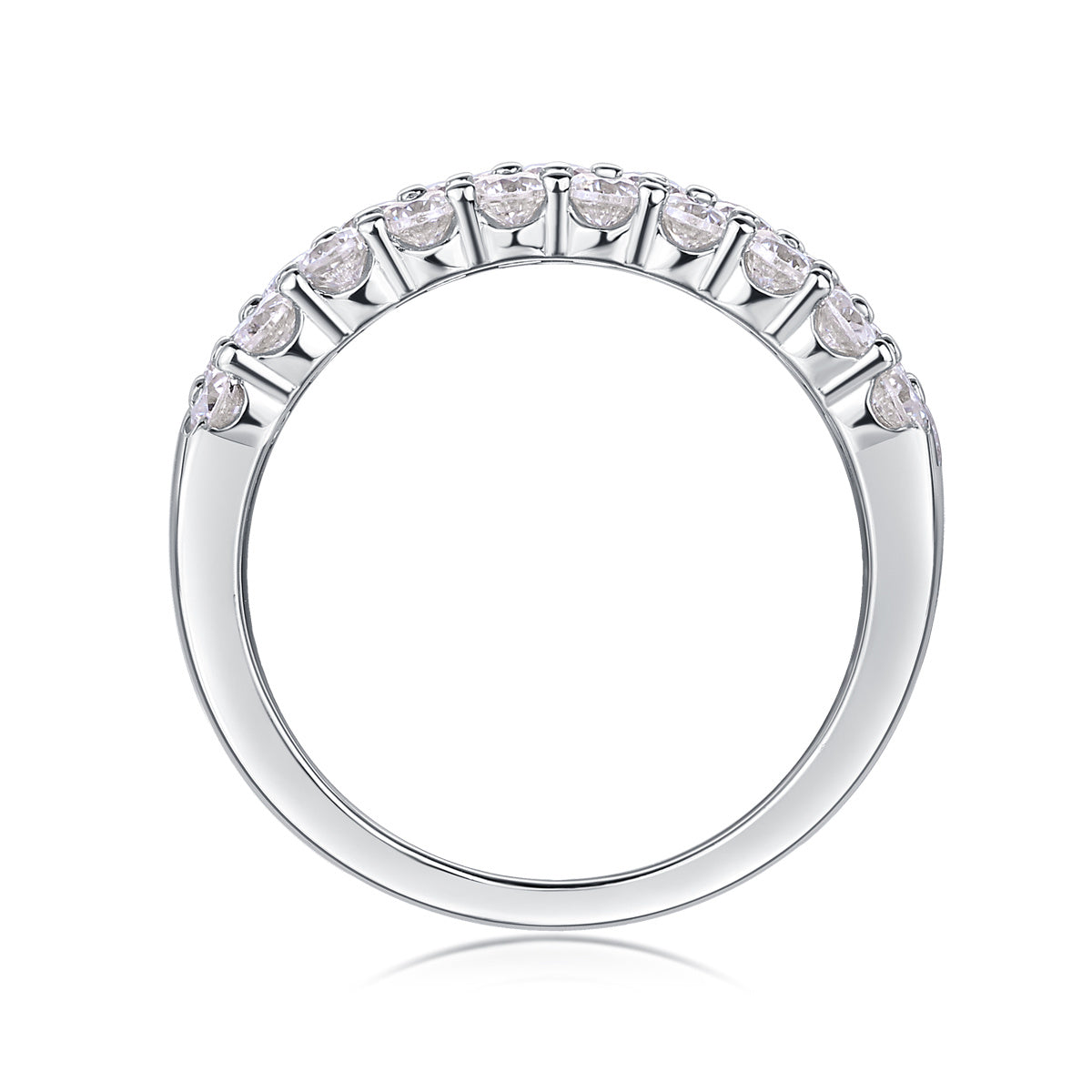 Luxe Divine Collection ~ Multi-row Diamond Ring Luxury Moissanite Silver Ring