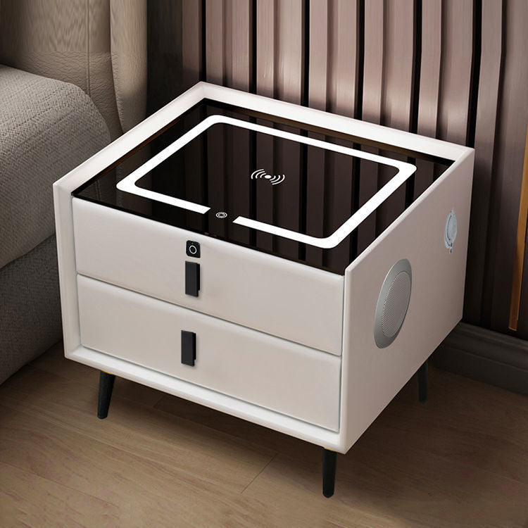 Luxe Divine Collection ~ Modern Minimalist Smart Solid Wood Bedside Table Luxury