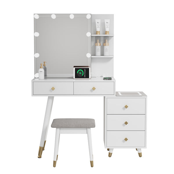 Luxe Divine Collection ~ White Vanity Dressing Table Set