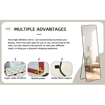 Luxe Divine Collection ~ Floor Full-length Mirror or Wall Mirror, 65 X 23.2