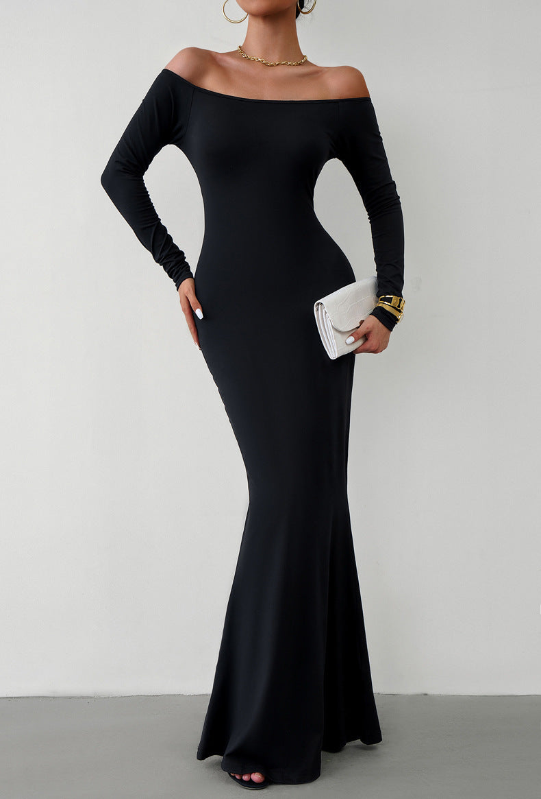 Luxe Divine Collection ~ Women's Fashionable Slim-fit Off-shoulder Dress
