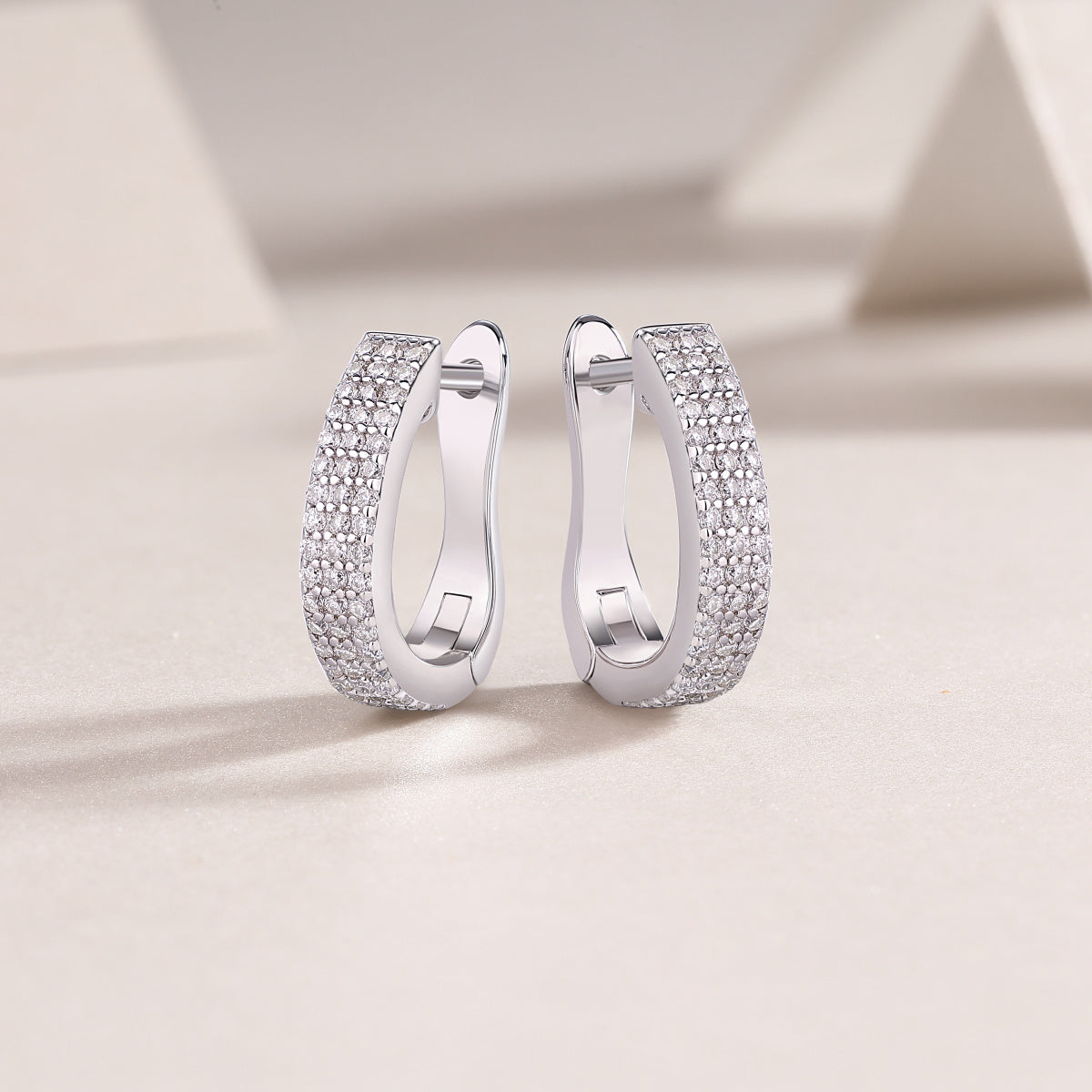 Luxe Divine Collection ~ Moissanite Silver Drop Earrings