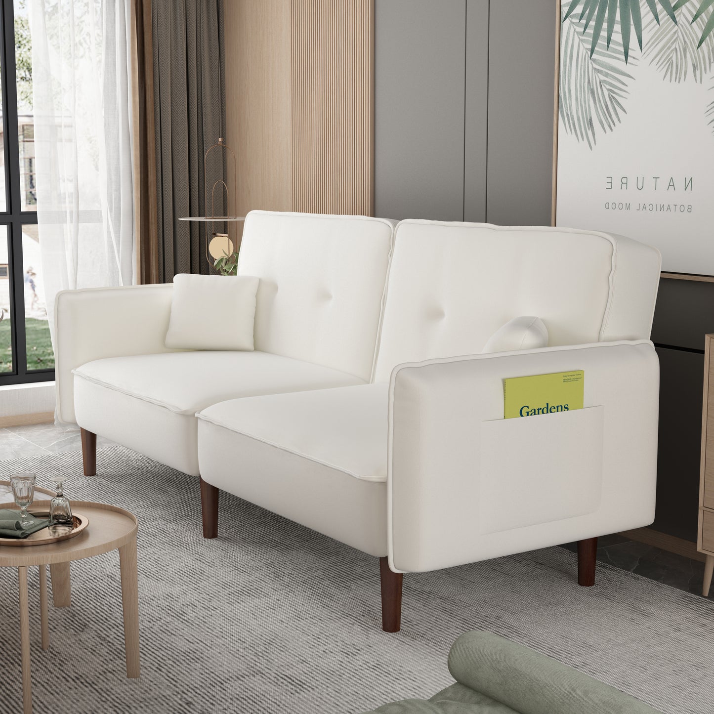 Luxe Divine Collection ~ White Cotton/Linen Sofabed