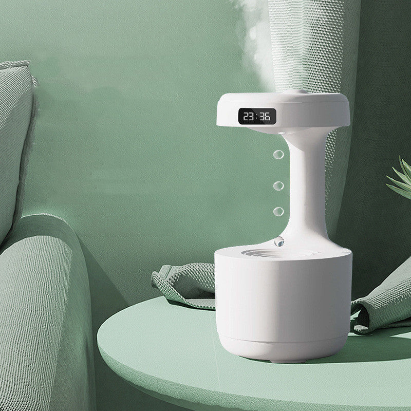 Luxe Divine Collection ~ Anti-Gravity Humidifier With Clock Water Drop Backflow Aroma Diffuser
