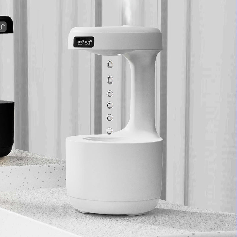 Luxe Divine Collection ~ Anti-Gravity Humidifier With Clock Water Drop Backflow Aroma Diffuser
