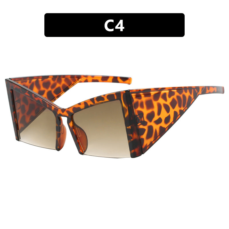 Luxe Divine Collection ~ Half frame Concave Shaped Sunglasses, Multiple Colors