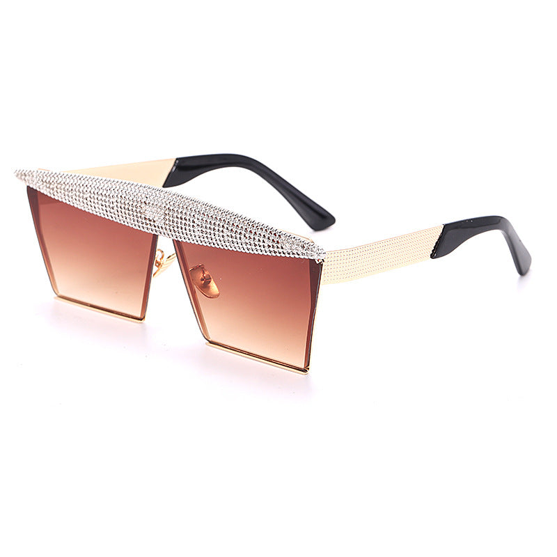 Luxe Divine Collection ~ Diamond Studded Square Sunglasses, Multiple Colors