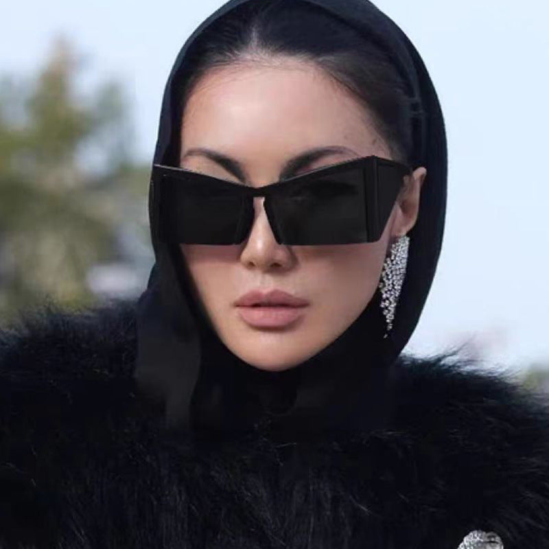 Luxe Divine Collection ~ Half frame Concave Shaped Sunglasses, Multiple Colors